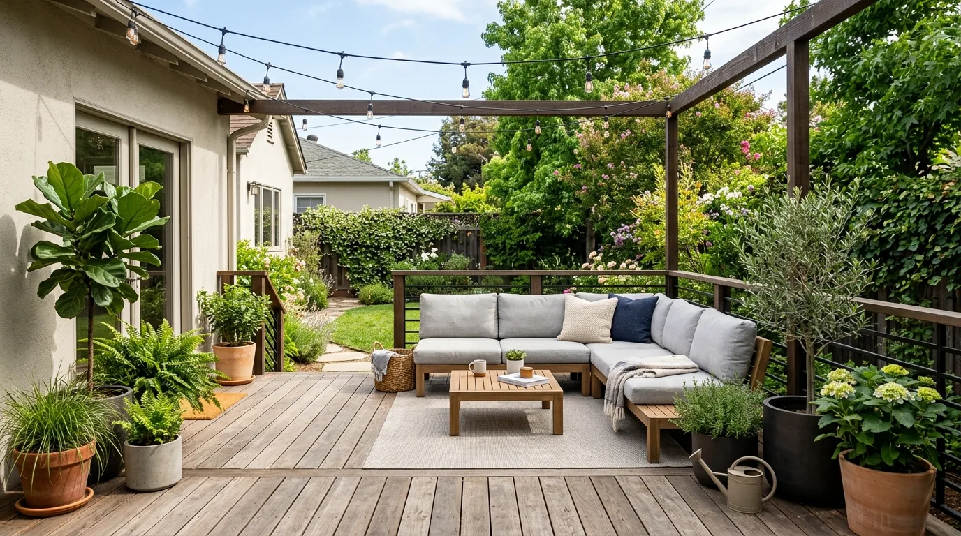 Minimal Planting Around a Patio
